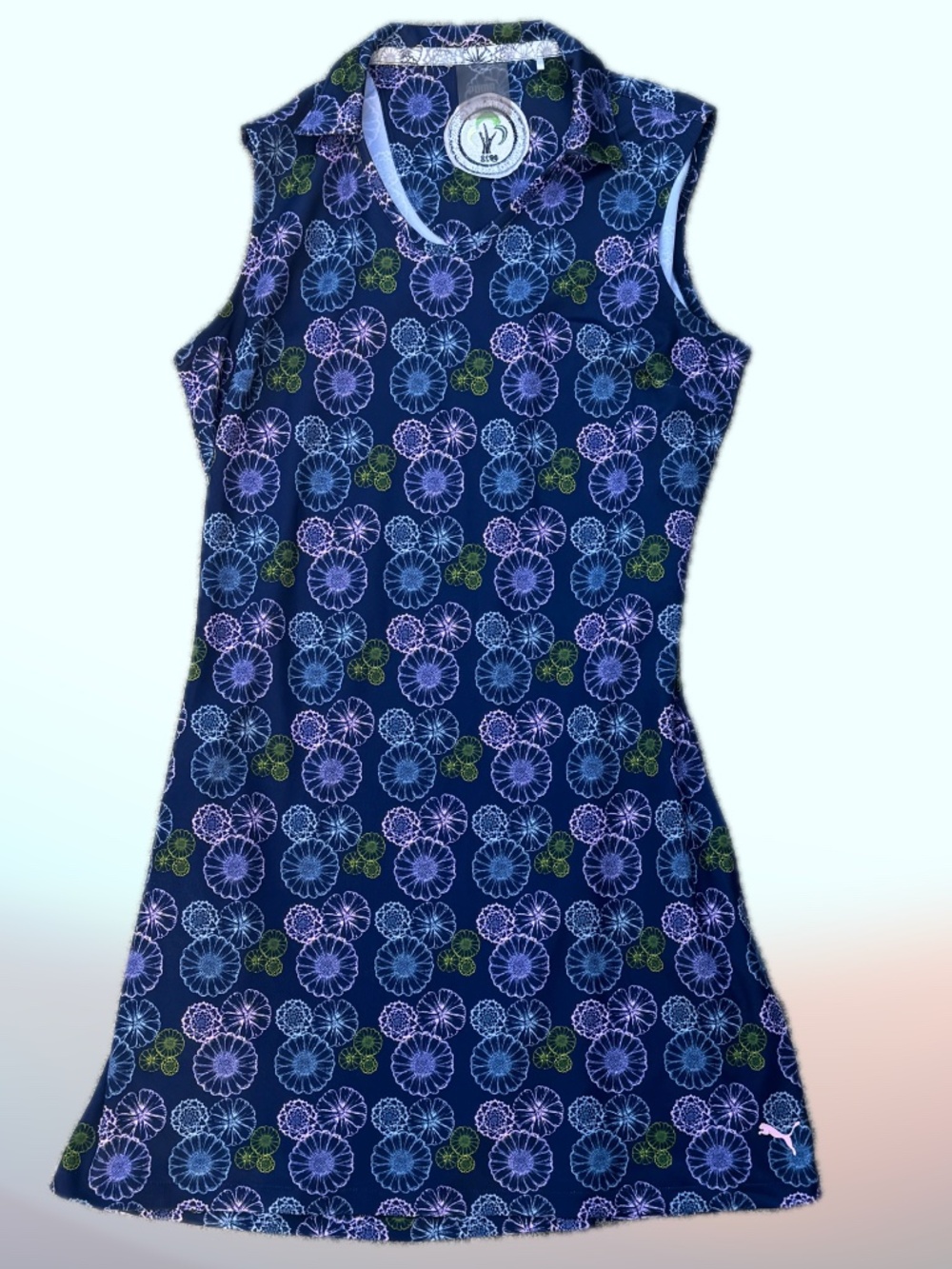 (M) Puma Golf Dress Fairway Peacoat Floral